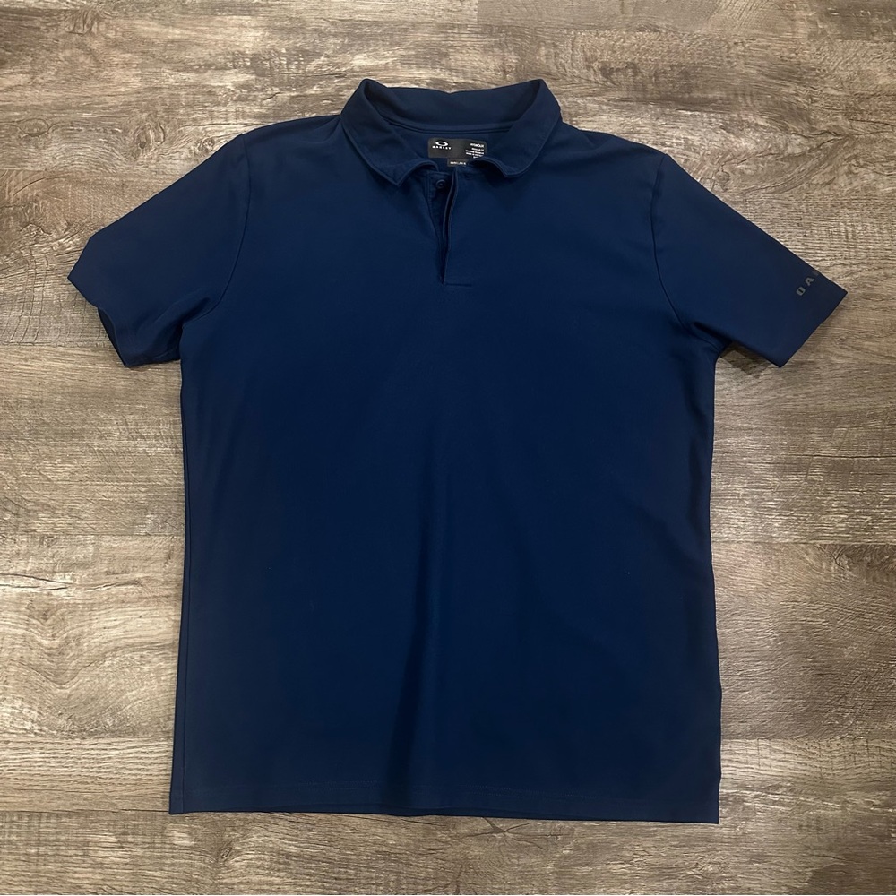 Oakley‎ Hydrolix Large Deep Blue Men's Regular Fit Polo Shirt
